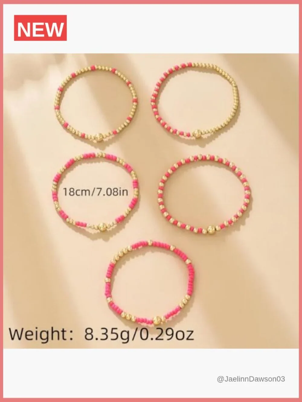 Multilayer Resin Beaded Stackable Stretch Bracelets Set Friendship Boho Jewelry